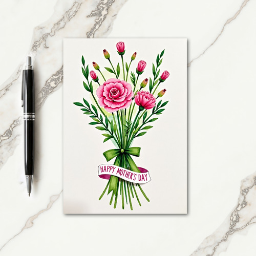 Pink Blossom Bouquet Art Card