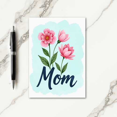 Pink Blossom Moms Day Card