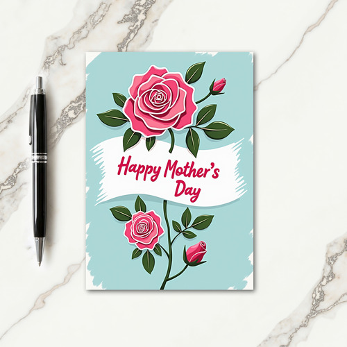 Pink Blossom Mothers Day Art Card