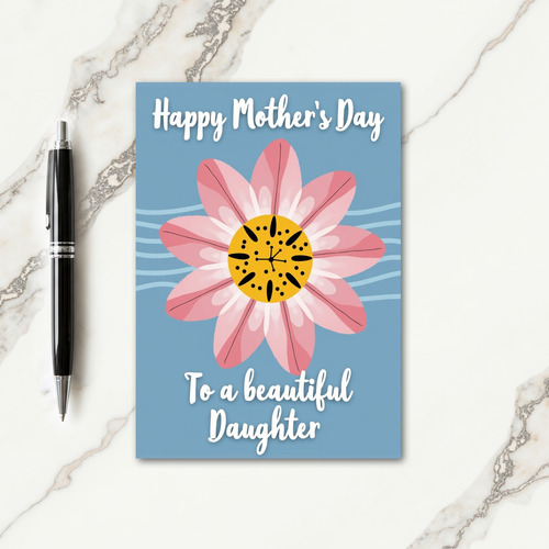 Pink Blossom Mothers Day Daughter Card