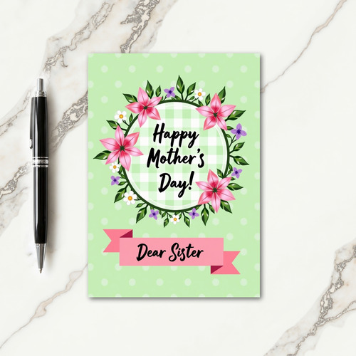 Pink Blossom Sister Mothers Card