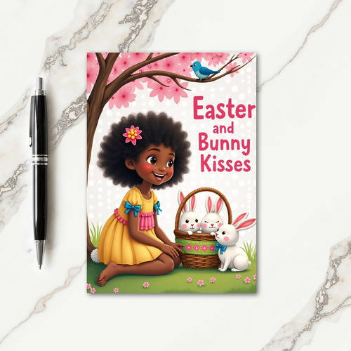 Pink Blossom Springtime Scene Card