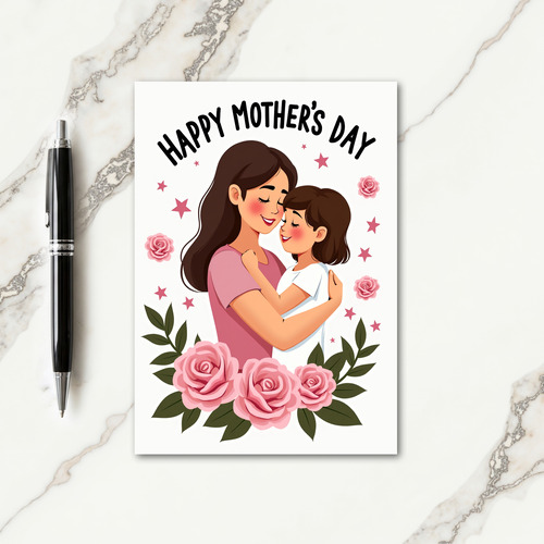 Pink Blossoms Hugs Card