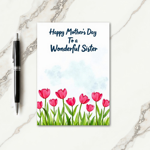 Pink Blossoms Sister Card