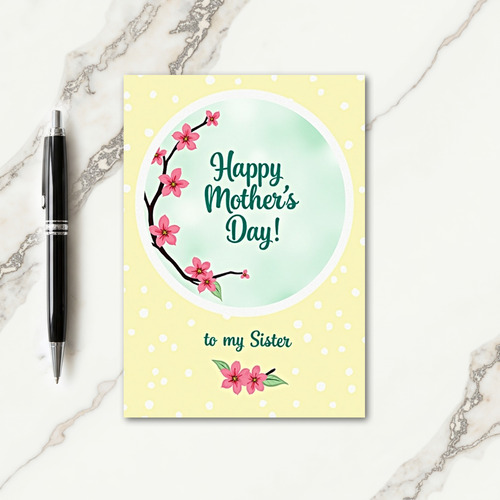 Pink Blossoms Sister Day Card
