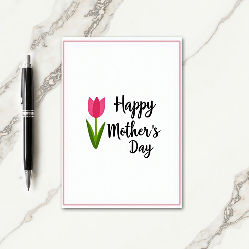 Pink Border Mothers Day Card