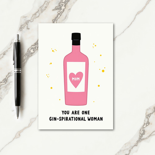 Pink Bottle Mothers Day Love Card