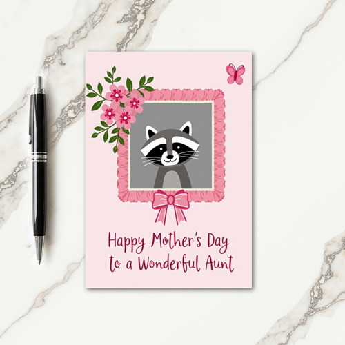 Pink Bow Mothers Day Scene Card