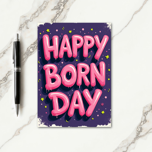 Pink Bubblegum Birthday Card