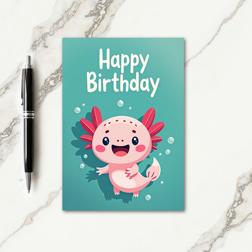 Pink Bubbles Birthday Card