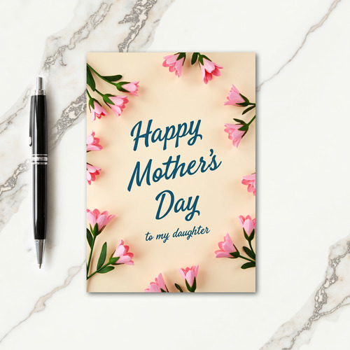 Pink Buds Mothers Day Card