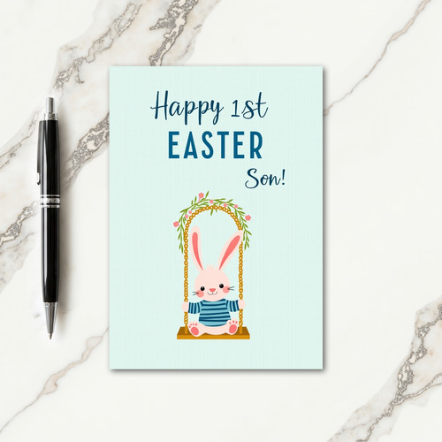 Pink Bunny Easter Card