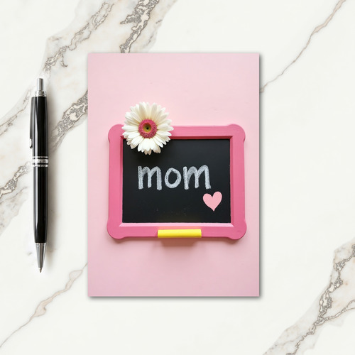 Pink Chalkboard Mom Card
