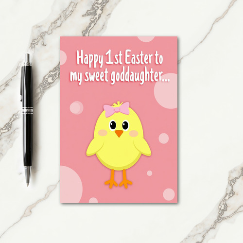 Pink Circle Easter Card