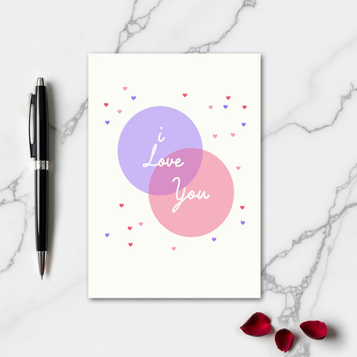 Pink Classic I Love You Card