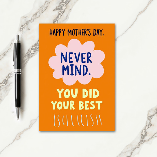 Pink Cloud Mothers Day Saying Card