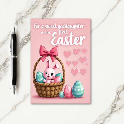 Pink Creature Pattern Egg Card