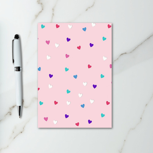 Pink Cute Hearts Card