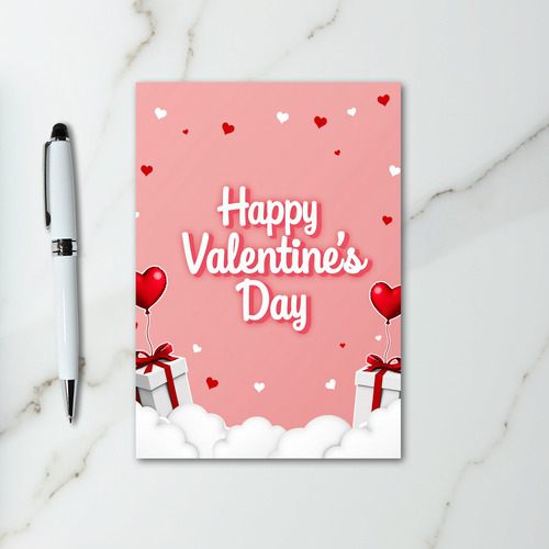 Pink Cute Valentines Day Gifts Card