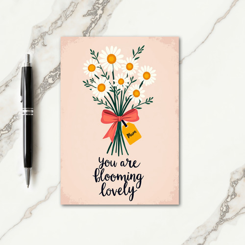 Pink Daisy Birthday Card