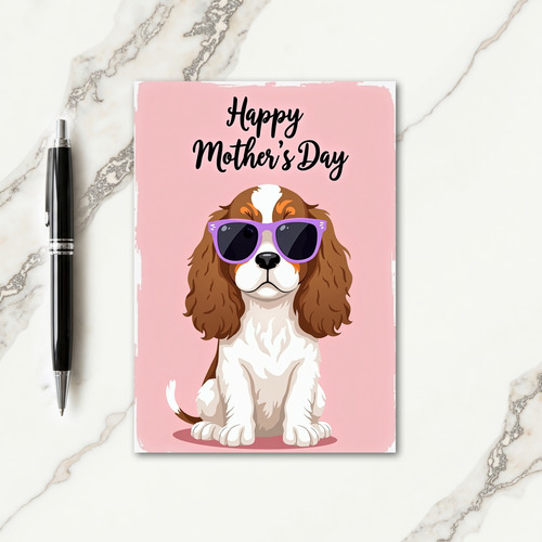 Pink Dog Mothers Day Card