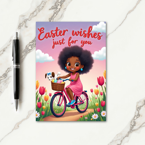 Pink Dress Springtime Ride Card