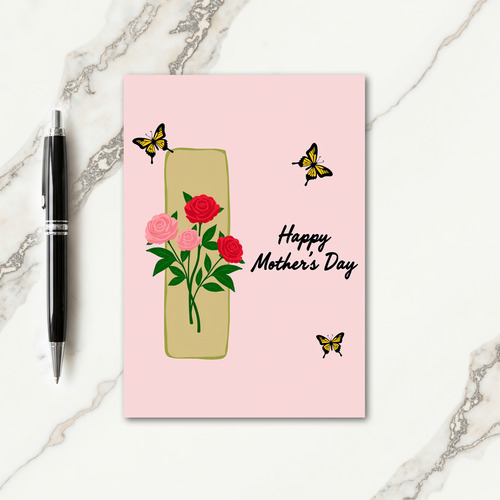 Pink Field Mothers Day Card