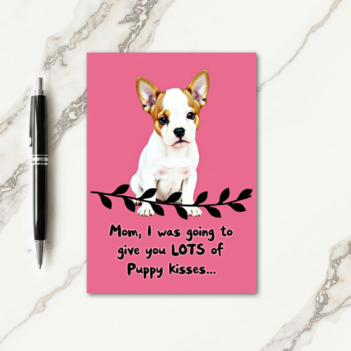 Pink Field Pup Card
