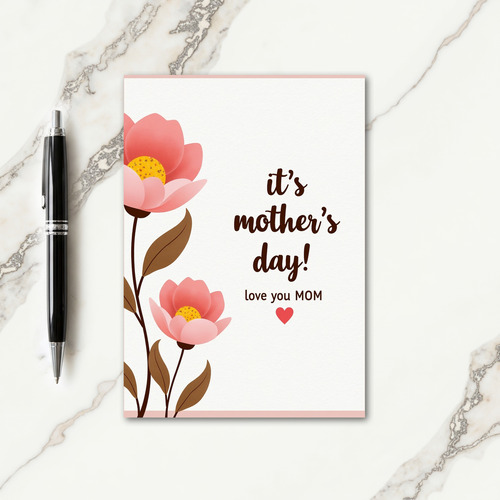 Pink Floral Affection Card
