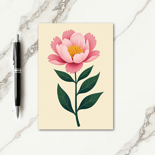 Pink Floral Blossom Art Card