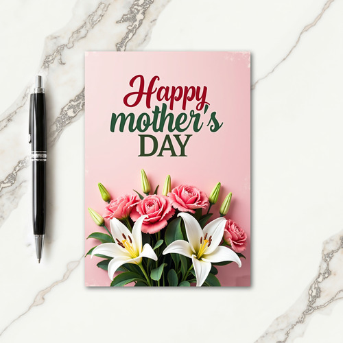 Pink Floral Bouquet Card