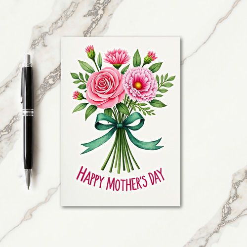 Pink Floral Celebration Card