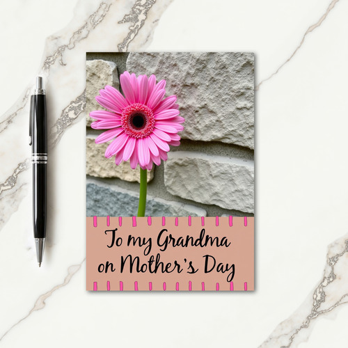 Pink Floral Grandma Mothers Day Card