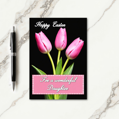 Pink Floral Greeting Card