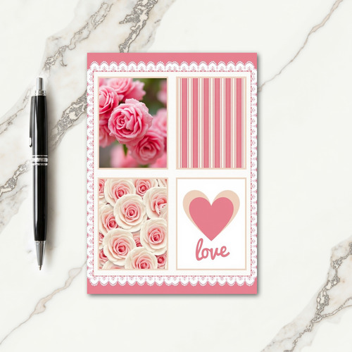 Pink Floral Love Mothers Day Card