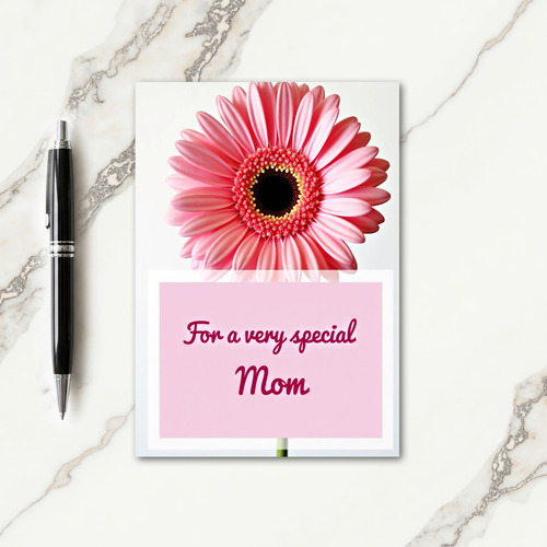Pink Floral Mom Card