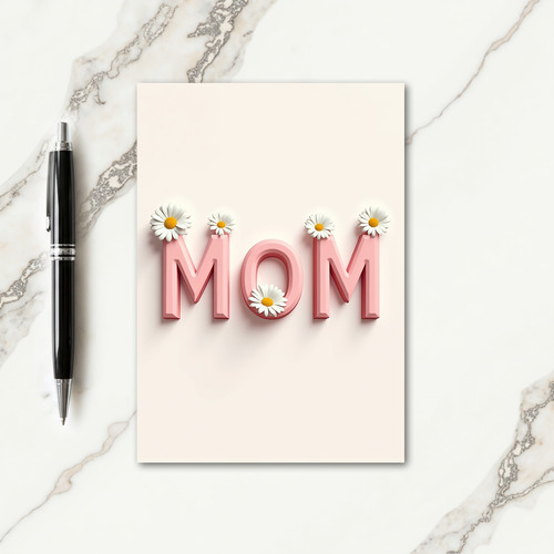 Pink Floral Mom Mothers Day Card
