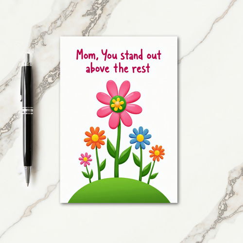 Pink Floral Mom Standout Card