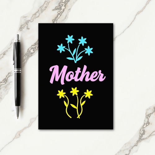 Pink Floral Mother Card