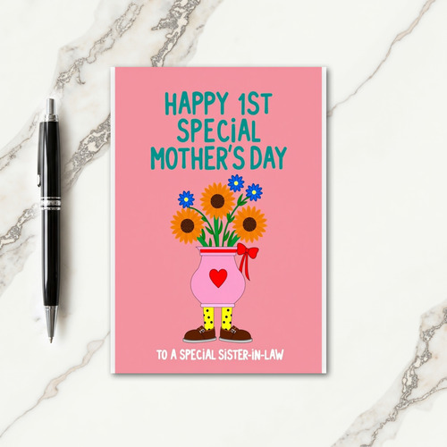 Pink Floral Mothers Day Celebration Card