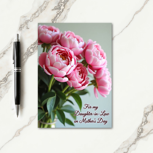 Pink Floral Mothers Day Daughter Card