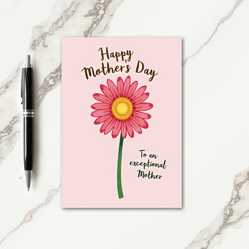 Pink Floral Mothers Day Greeting Card