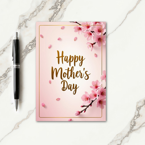 Pink Floral Mothers Day Love Card