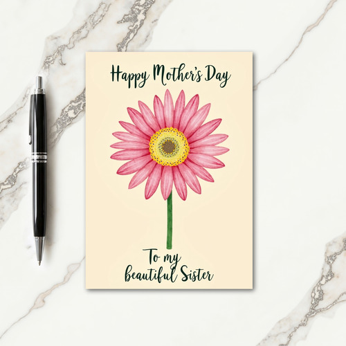 Pink Floral Mothers Day Sister Card