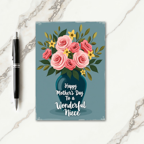 Pink Floral Mothers Love Card