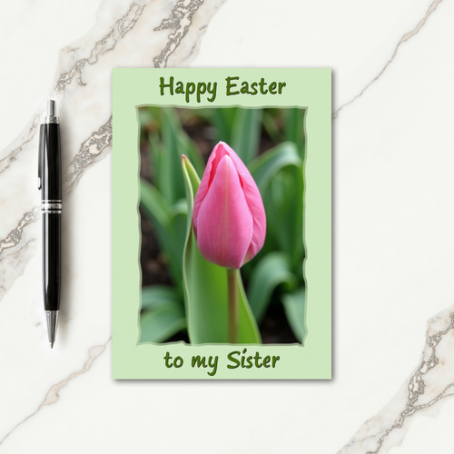 Pink Floral Spring Greeting Card
