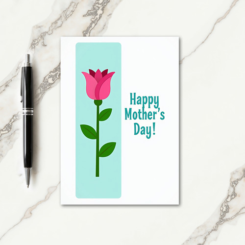 Pink Flower Mothers Day Card