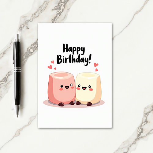 Pink Friends Birthday Card