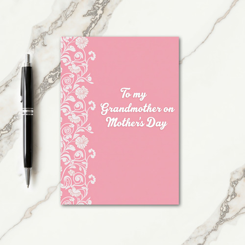 Pink Grandmothers Day Greeting Card