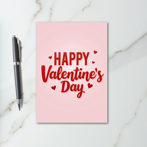 Pink Happy Valentines Day 3D Card